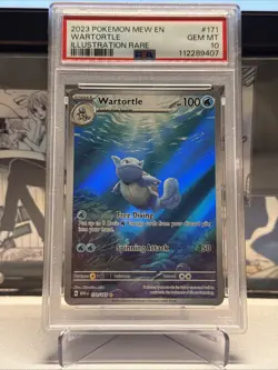 2023 POKEMON MEW EN-151 ILLUSTRATION RARE #171 WARTORTLE PSA 10 - Image 1