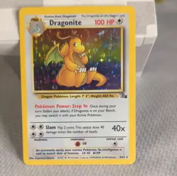 Dragonite Holo Rare Fossil 4/62 English 1999 Wizards Pokemon TCG - Image 1