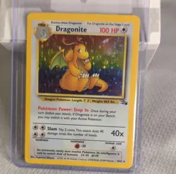 Dragonite Holo Rare Fossil 4/62 English 1999 Wizards Pokemon TCG - Image 3
