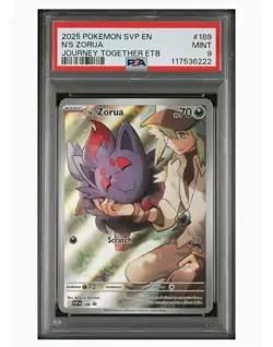 N's Zorua 189 Promo PSA 9 2025 Pokemon Journey Together ETB Promo (#3) - Image 1