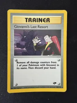 Giovanni's Last Resort 105/132 Pokemon TCG Gym Challenge Unlimited Rare - Image 1