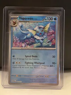 Pokemon Vaporeon Master Ball Pattern Holo Rare 130 HP 022/131 Sv: Prismatic Evo… - Image 1