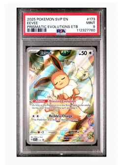 Eevee 173 Promo PSA 9 2025 Pokemon Prismatic Evolutions ETB Promo (#2) - Image 1