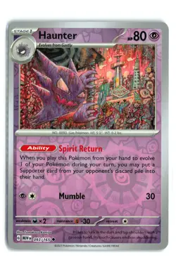 Haunter 093/165 151 REVERSE HOLO Pokemon TCG NM-LP - Image 1