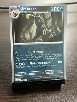 2025 POKEMON PRISMATIC EVOLUTIONS #059/131 UMBREON REVERSE HOLO MASTERBALL NM! - Image 2