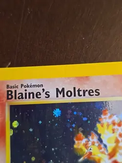 Pokemon Blaine's Moltres 1/132 Swirl Holo | Gym Heroes - - Image 3