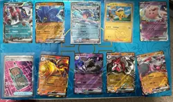 Pokemon Lot, 10 Ex V Shiny Full Art Holo Ultra Rare Mixed Languages - I Combine! - Image 1