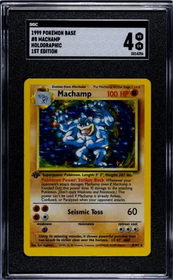 1999 Pokemon TCG Machamp #8 Base Set 8/102 Holographic 1st Edition - SGC 4 - Image 1