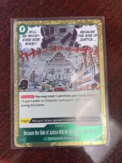 Because the Side of Justice Will Be Whichever Side Wins!! OP05-037 One Piece TCG - Image 1