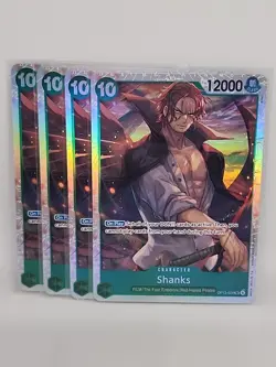 X4 One Piece Card Game TCG Shanks OP13-028 SR M/NM Condition - Image 1