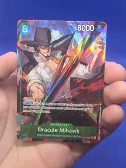 One Piece Legacy of the Master Dracule Mihawk OP12-030 Alternate Alt Art NM - Image 2
