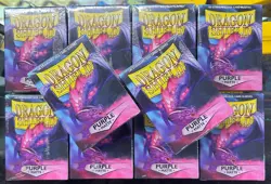 10x Dragon Shield Purple Matte 100 Standard Size Card Sleeves - Image 1