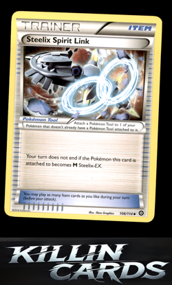 Steelix Spirit Link 106/114 Pokemon Uncommon XY - Steam Siege Card NM - Image 1