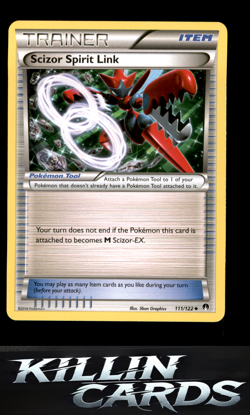 Scizor Spirit Link 111/122 Pokemon Uncommon XY - BREAKpoint Card NM - Image 1
