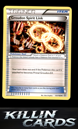 Groudon Spirit Link 131/160 Pokemon Uncommon XY - Primal Clash Card NM - Image 1
