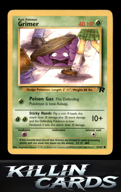 Grimer 57/82 Common Team Rocket Pokemon Card MP - Image 1