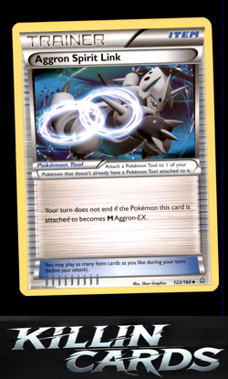 Aggron Spirit Link 123/160 Pokemon Uncommon XY - Primal Clash Card LP - Image 1