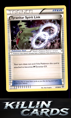 Tyranitar Spirit Link 81/98 Pokemon Uncommon XY - Ancient Origins Card LP - Image 1