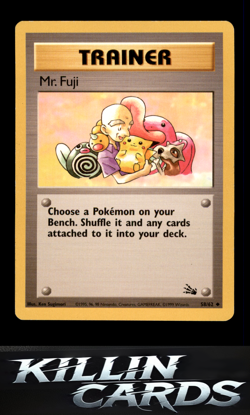 Mr. Fuji 58/62 Pokemon Uncommon Fossil Card LP - Image 1