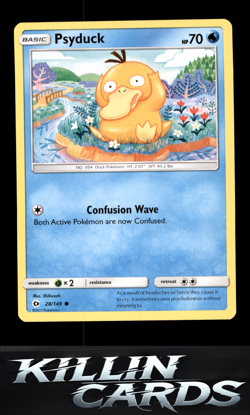Psyduck 28/149 Pokemon Common SM Base Set Card LP - Image 1
