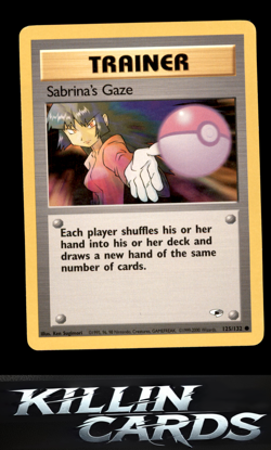 Sabrina's Gaze 125/132 Pokemon Common Gym Heroes Card LP - Image 1