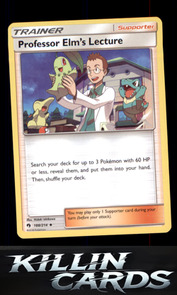 Professor Elm's Lecture 188/214 Pokemon Uncommon SM - Lost Thunder Card NM - Image 1