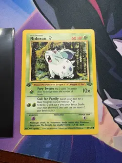 Pokemon TCG Nidoran Jungle Card 57/64 Unlimited Common 1st Edition LP - Image 1