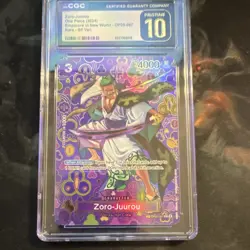 Bandai Zoro-Juurou OP05-067 Rare SP Foil CGC 10 One Piece CCG Card - Image 1