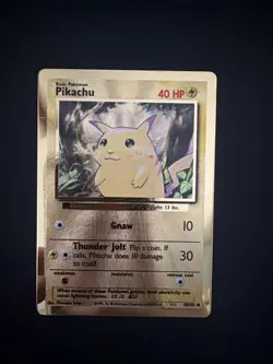 Pokemon TCG Celebrations Pikachu Gold Metal Card 58/102 25th Anniversary - Image 1