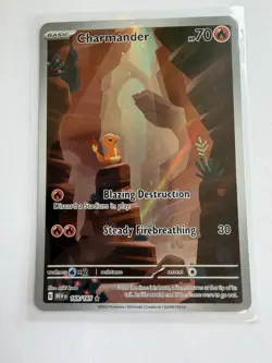 Pokemon Charmander Scarlet and Violet 151 Holo Card 168/165 Rare Illustration - Image 1