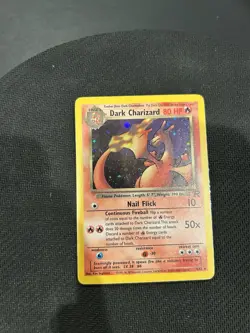 Pokemon Dark Charizard Holo Rare TCG Unlimited Card 4/82 LP Condition - Image 1