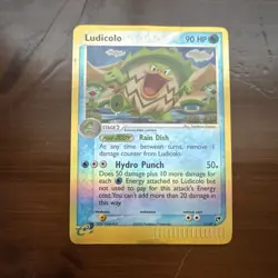 Pokemon Ludicolo 7/100 EX Sandstorm Reverse Holo Rare Stage 2 90HP Water Card - Image 2