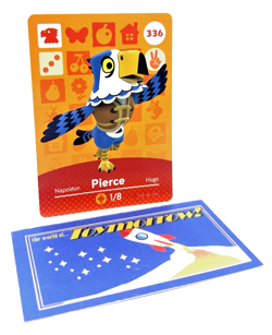 Animal Crossing Nintendo Amiibo - PIERCE #336 - Series 4 Authentic Card - Image 1