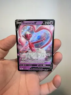 Pokemon Enamorus v TCG Sword & Shield Lost Origin Holo Ultra Rare Card 082/196 - Image 1