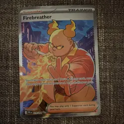 Pokemon Firebreather 119/094 Ultra Rare Holo Trainer Phantasmal Flames TCG Card - Image 1