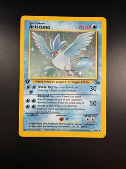 Pokemon Articuno 1st Edition 2/62 Fossil Holo Rare Card NM - Image 1