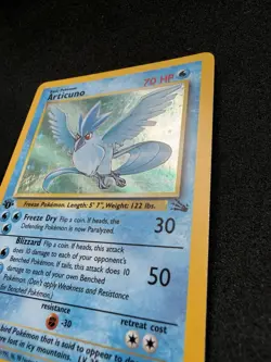 Pokemon Articuno 1st Edition 2/62 Fossil Holo Rare Card NM - Image 3