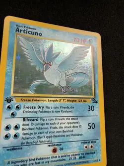 Pokemon Articuno 1st Edition 2/62 Fossil Holo Rare Card NM - Image 5