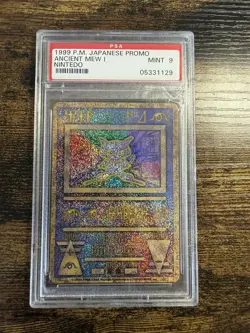 PSA 9 Ancient Mew I Nintedo Error Holo Movie Promo Pokemon Card Japanese 1999 - Image 1
