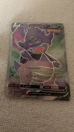 Pokemon Galarian Slowking v TCG Sword & Shield Chilling Reign Holo Card 179/198 - Image 1