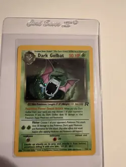 Pokemon Dark Golbat 7/82 Team Rocket Holo Rare Unlimited 50 HP English 2000 WOTC - Image 1