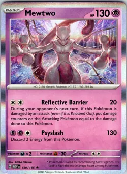 Mewtwo 150/165 SV: Scarlet & Violet 151 Pokemon NM Holofoil - Image 1