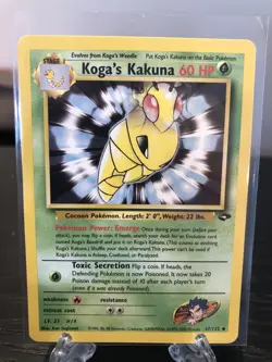 Pokemon TCG Koga's Kakuna Gym Challenge 47/132 Regular Unlimited Uncommon LP - Image 1