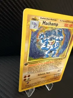Pokemon Machamp 1st Edition Base Set Holo 8/102 WOTC MP+ No Creases - Image 3