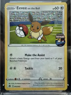 Pokemon Eevee on the Ball 002/005 Promo Futsal UK Exclusive CGC 10 Pristine - Image 2