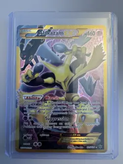 Pokemon Alakazam EX 125/124 Fates Collide Secret Rare Full Art Holo Basic HP160 - Image 1