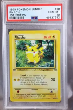 1999 Pokemon Pikachu #60, Jungle 1st Edition, PSA 10 Gem Mint - Image 2