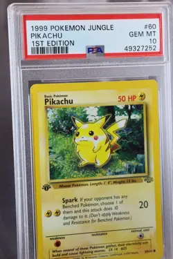 1999 Pokemon Pikachu #60, Jungle 1st Edition, PSA 10 Gem Mint - Image 4