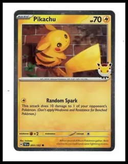 Pikachu 051/162 SV05: Temporal Forces (Pokemon Day 2026 Stamp) Cosmos Holo - Image 1