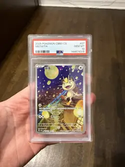 2025 POKEMON SIMPLIFIED CHINESE CBB3 C-GEM PACK VOL 3 #07 MEOWTH PSA 10 (952 - Image 1